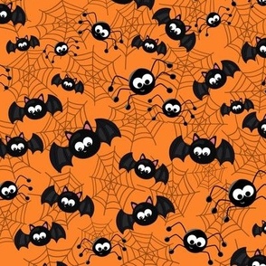 Halloween Bats And Spiders Small