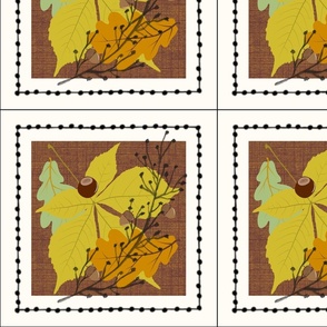 Autumn Botanicals dinner napkin