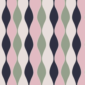 Pink navy swirl