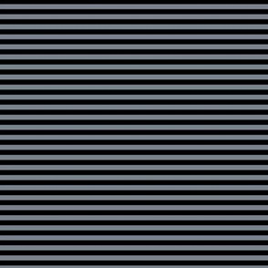 Small Horizontal Bengal Stripe Pattern - Faded Denim and Black