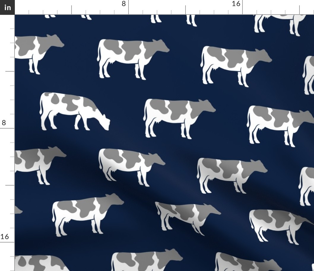 large scale - cows on navy - C21