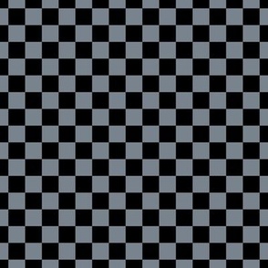 Checker Pattern - Faded Denim and Black