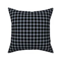 Gingham Pattern - Faded Denim and Black