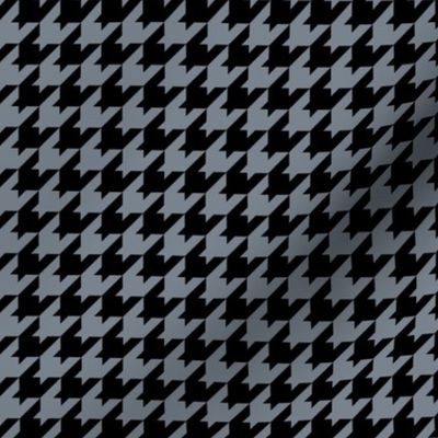 Houndstooth Pattern - Faded Denim and Black