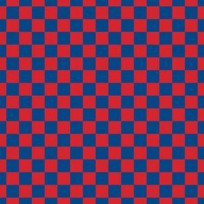 Checker Pattern - Fiery Red and Blue