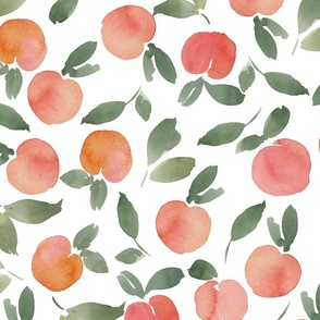 Watercolor peach pattern large