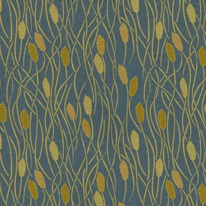 Foxtail Grass Nouveau {Grey Gold} medium