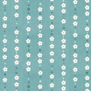 Blossom Rows | 6" | on Petrol | Charming Cherries Collection 