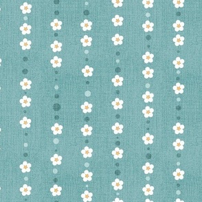  Blossom Rows | 12" | on Petrol I Charming Cherries Collection