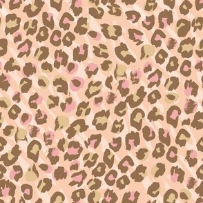 Go Wild Safari leopard print soft brown pink by Jac Slade