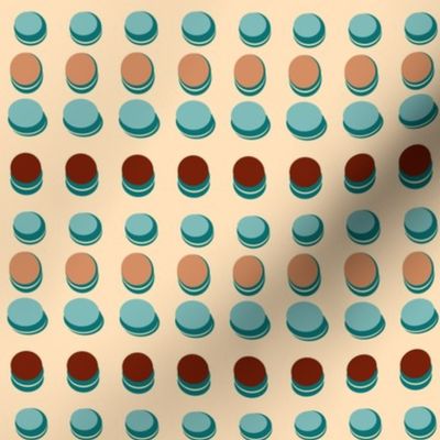  lined colored polka dots small