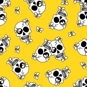 BEE SKULLS-YELLOW