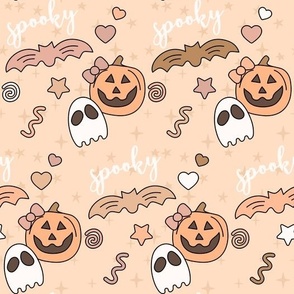 Spooky Cute Retro Halloween Pastel Icons Boho