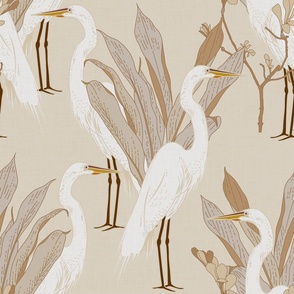 White Cranes Linen_Iveta Abolina