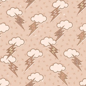 Lightning Clouds Muted Boho 