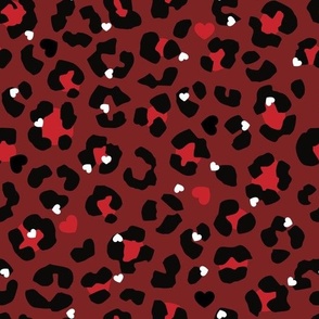 Love Heart Leopard Print Valentines