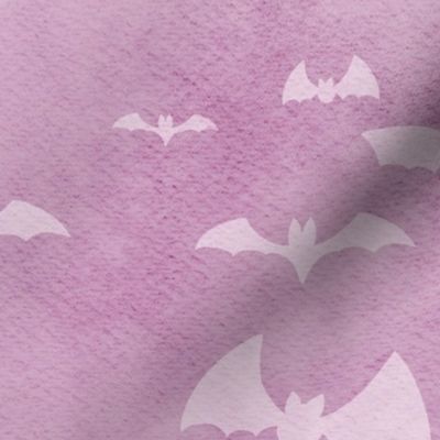 bats take flight - purple