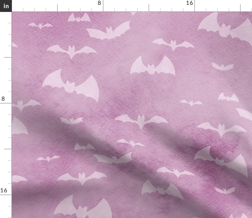 bats take flight - purple