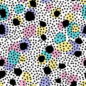 Retro Pastel Spots Dots 80s 90s