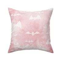 bats take flight - pink and white