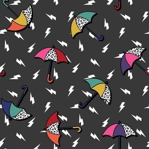 Rainbow Leopard Print Umbrellas