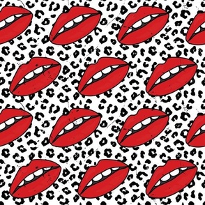 Leopard Print Pop Art Lips