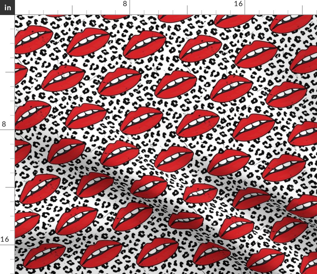 Leopard Print Pop Art Lips