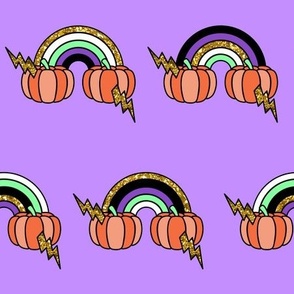 Pumpkin Rainbows - Halloween Retro Fall