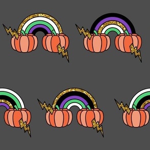 Pumpkin Rainbows - Halloween Retro Fall