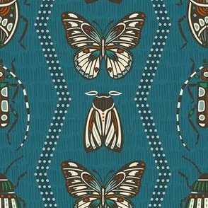 Butterflies & Beetles | Turquoise