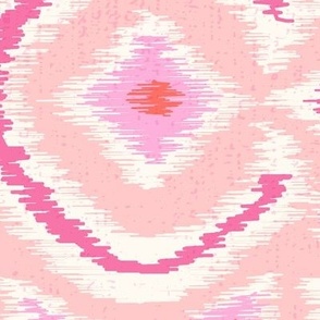 *rotated* ikat flower/blush pink/jumbo plus