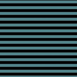 Horizontal Bengal Stripe Pattern - Smoky Blue and Black