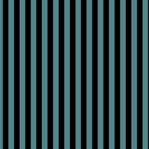 Vertical Bengal Stripe Pattern - Smoky Blue and Black