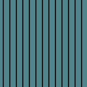 Vertical Pin Stripe Pattern - Smoky Blue and Black