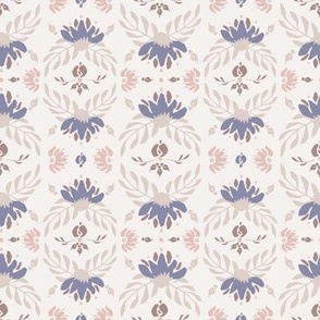 Sophisticated symmetrical floral repeat pattern 