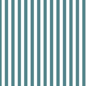 Vertical Bengal Stripe Pattern - Smoky Blue and White