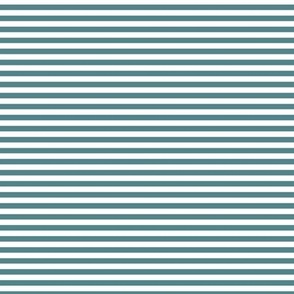 Small Horizontal Bengal Stripe Pattern - Smoky Blue and White