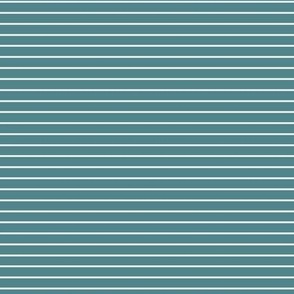 Small Horizontal Pin Stripe Pattern - Smoky Blue and White