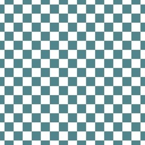 Checker Pattern - Smoky Blue and White