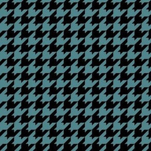 Houndstooth Pattern - Smoky Blue and Black