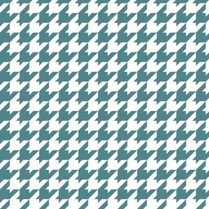 Houndstooth Pattern - Smoky Blue and White