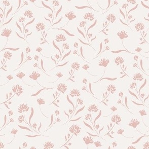 Pink ditsy floral repeat pattern 