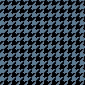 Houndstooth Pattern - Stormy Blue and Black