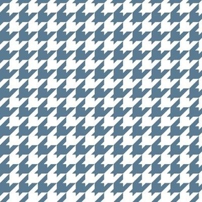 Houndstooth Pattern - Stormy Blue and White