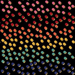 Rainbow Retro Confetti Spots Dots