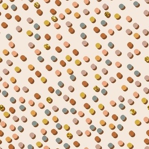 Boho Muted Confetti Spots Dots