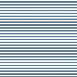 Small Horizontal Bengal Stripe Pattern - Stormy Blue and White