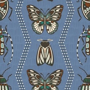 Butterflies & Beetles | Periwinkle Blue