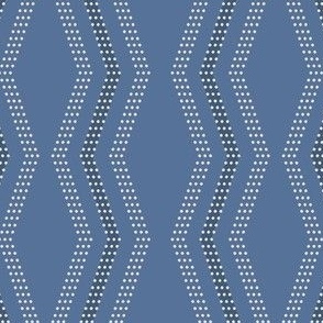 Zig Zag Dots | Periwinkle Blue