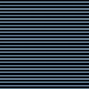 Small Horizontal Bengal Stripe Pattern - Stormy Blue and Black